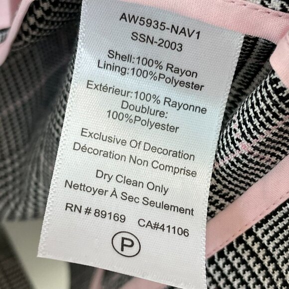 ATM Anthony Thomas Melillo Womens 2 Houndstooth Plaid Blazer Jacket - Picture 15 of 16